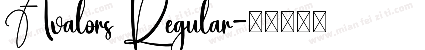 Avalors Regular字体转换
